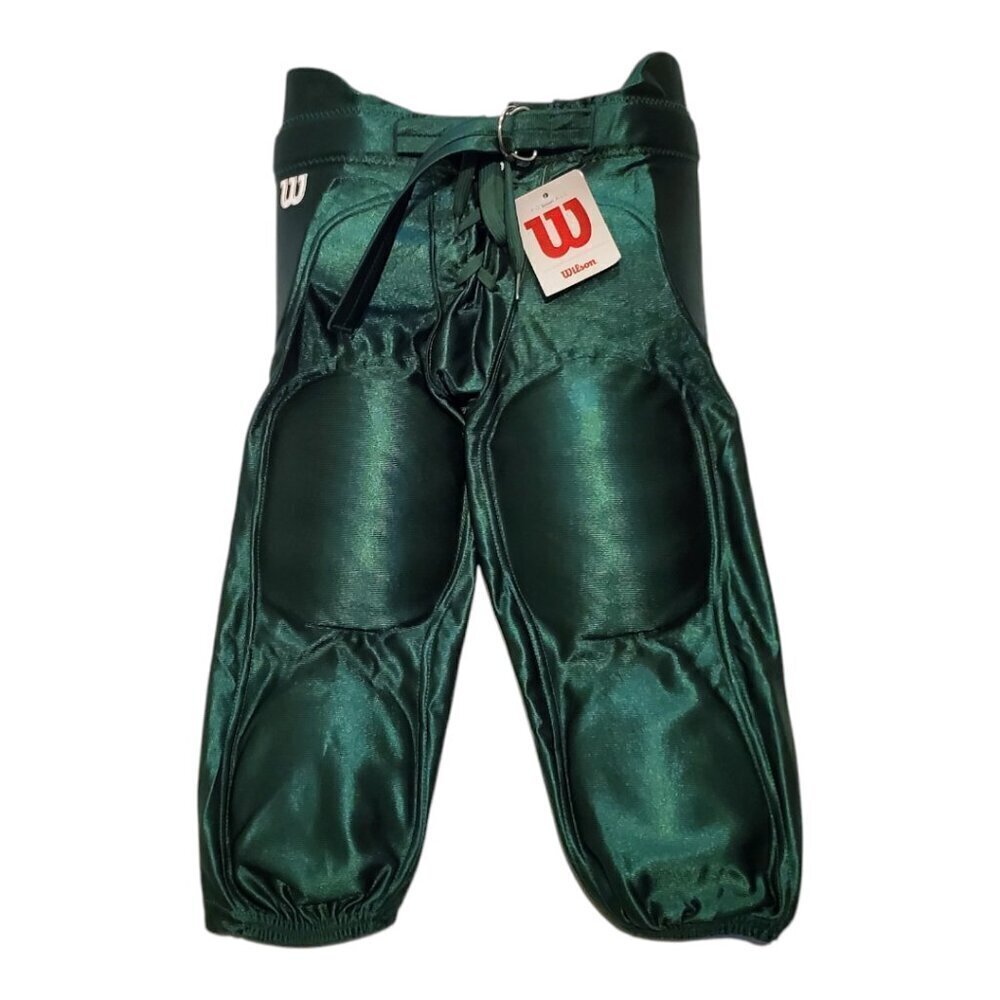 NEW WILSON SZ MEDIUM (26-28") YOUTH REDI-PLAY GREEN FOOTBALL PANTS